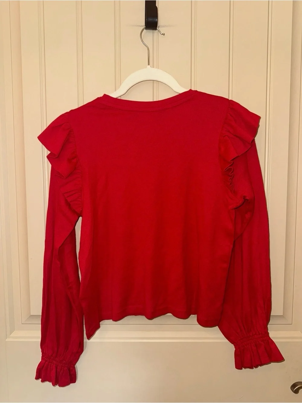 Polo Ralph Lauren Big Girls Ruffled Cotton Modal Long Sleeve Top Size XL NWT